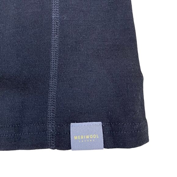 Meriwool Layers Women's Sz S Black Merino 250g Base Layer Long Sleeve Top Shirt - Picture 7 of 16